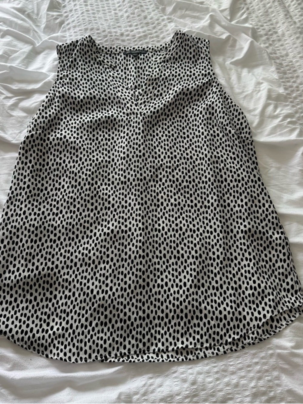 Adrianna Papell Black and White Dot Print blouse